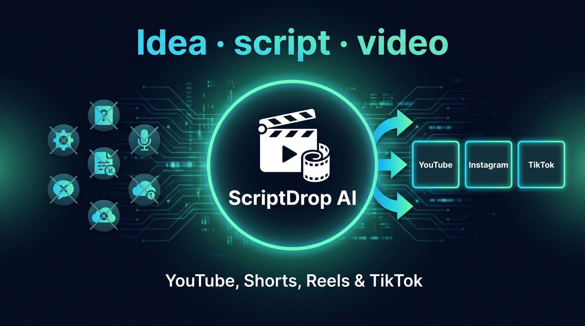 ScriptDrop AI — AI long-form YouTube video generator from script & ideas