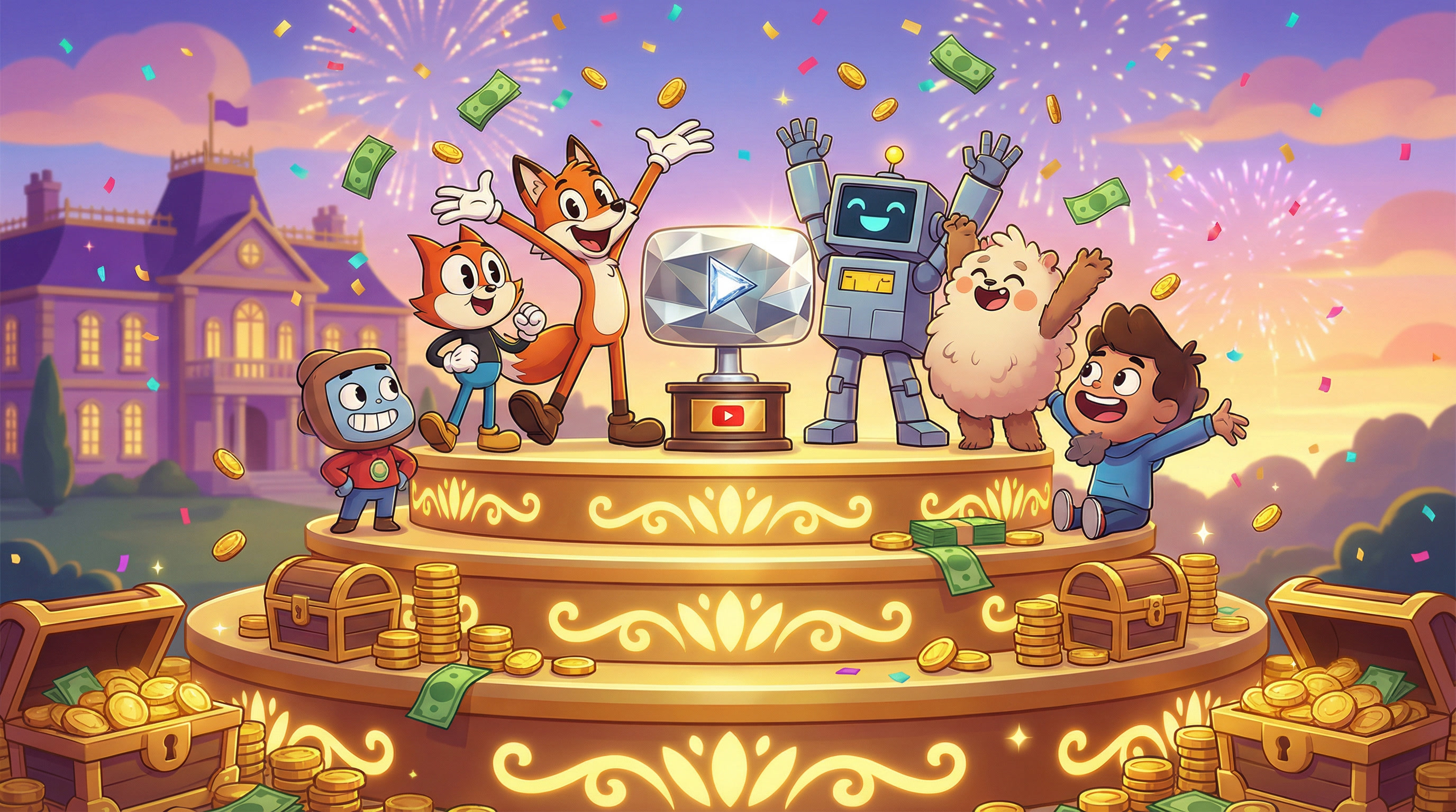 Cartoon YouTube Millionaires | Lessons + ScriptDrop AI Short Video Playbook